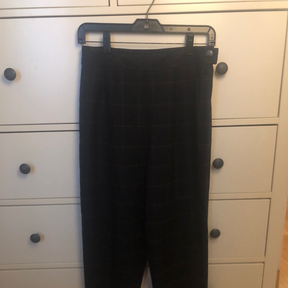 High waisted cotton pants